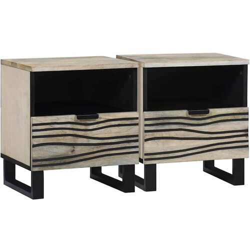  Noćni ormar 2 kom. Bijela 40 x 33 x 46 cm Konstruirano drvo Cijene