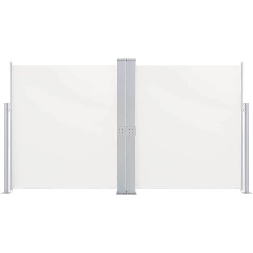  Uvlačiva dvostruka bočna tenda za terasu 170 x 600 cm krem Slike