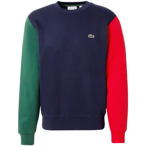 Lacoste Sweater majica mornarsko plava / zelena / crvena