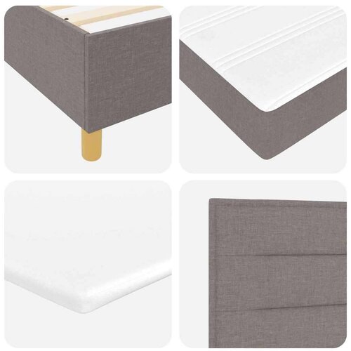 Box spring krevet Sivo-smeđa 140 x 190 cm tkanina Slike