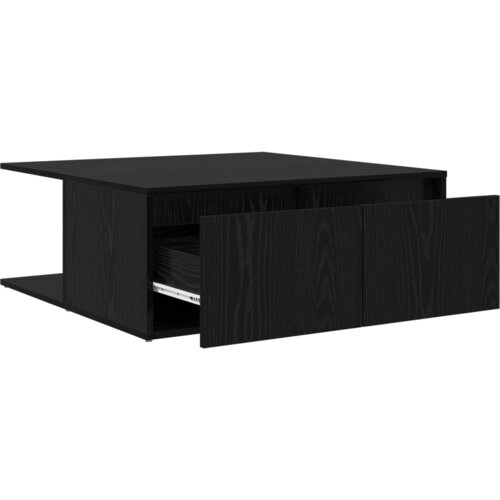 VidaXL Stolić za kavu Crni hrast 80 x 80 x 31 cm Konstruirano drvo Slike