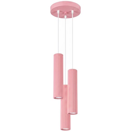 Sollux Lighting Viseča svetilka KARBON 3P rožnata, (5000352152) Cene