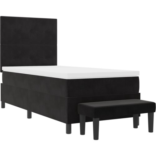 VidaXL Krevet s podlogom s madracem i klupom Crna 80x200 cm Bar&amp;scaron;un Slike