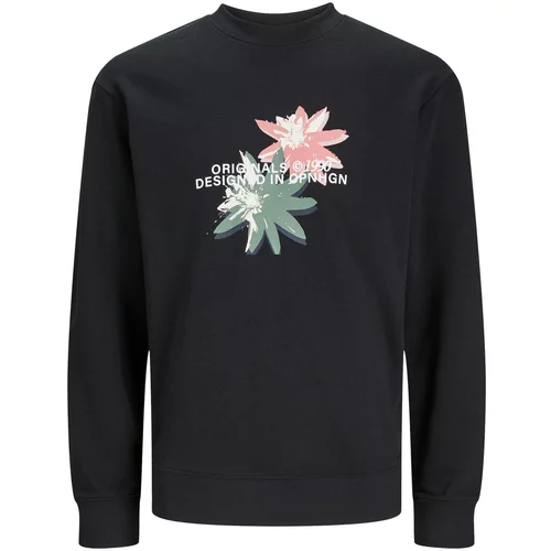Jack & Jones Sweater majica 'TAMPA BRANDING' siva / roza / crna / bijela