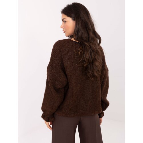 RUE PARIS Sweater-MI-SW-0904.82-dark brown Slike