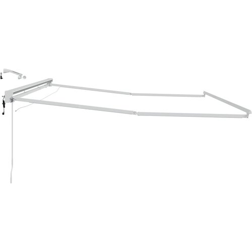  Okvir električne tende s LED-ovima Bijeli 4,5 &amp;times; 3,5 m Aluminij Slike