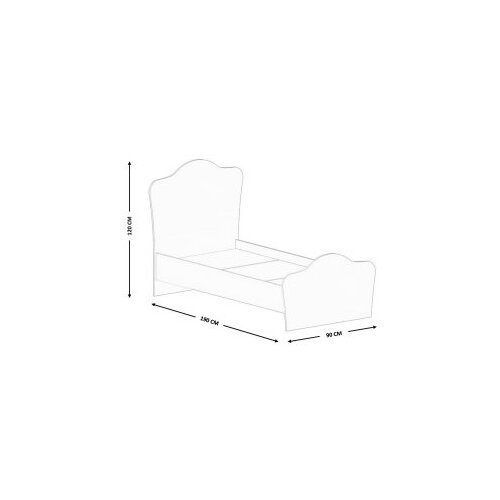 Hanah home Rb-100 Matte White Single Bedstead Slike