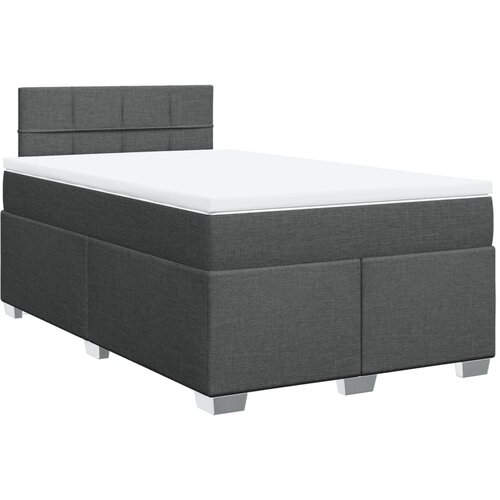 Maison Chic Box spring postelja - Vzmetna postelja z vzmetnico temno siva 120x200 cm blago SL18063, (21894563) Cene