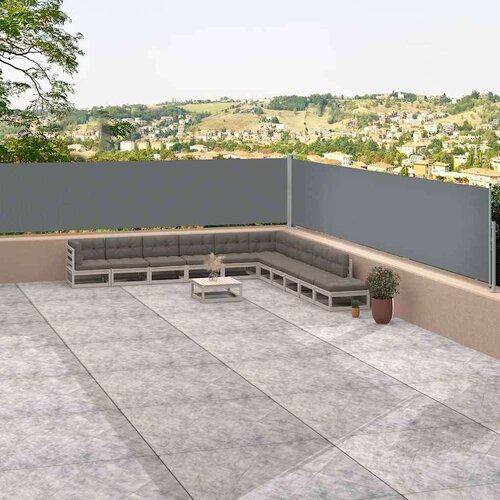 vidaXL Uvlačiva bočna tenda antracit 117 x 1200 cm Cene