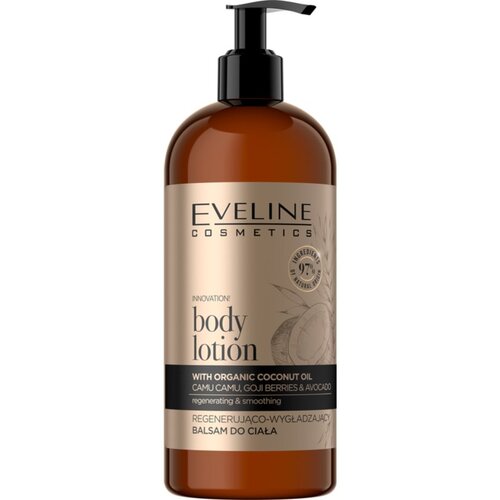 Eveline Cosmetics Organic Gold regenerirajući balzam za tijelo s kokosovim uljem 500 ml Slike