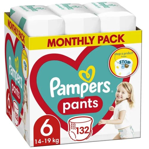 Pampers pants pelene monthly S6 15+kg 132 kom Cijene