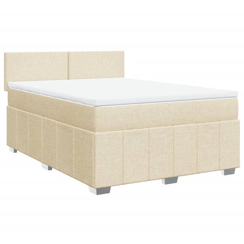 Maison Chic Box spring postelja - Vzmetna postelja z vzmetnico krem 160x200 cm blago SL24167, (21879938) Cene