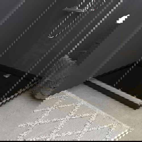 VidaXL Pravokutna tu&amp;scaron;-kada ABS crna 70 x 100 cm Slike