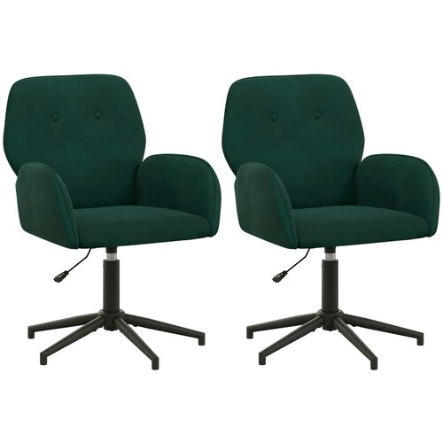 vidaXL Okretne radne stolice 2 kom. 54 x 55 x 90 cm Tamnozelena Bar&scaron;un - Tamnozelena 2 Cijene