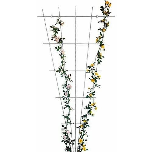 BELLISSA Opora za vrtnice (150 x 75 cm, pahljača, srebrna)
