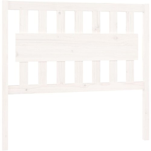 VidaXL Posteljno vzglavje belo 105,5x4x100 cm trdna borovina, (20936107) Slike