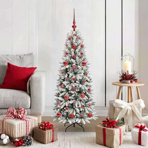 vidaXL Umestno božično drevo med 150 LED Bela 53 x 53 x 120 cm Cene