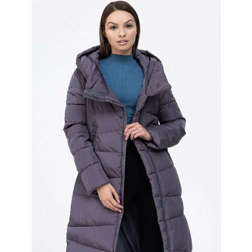 TIFFI Grey hooded winter coat -FIFI MERIBEL Cene