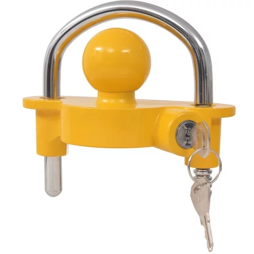  Ključavnica za prikolico z 2 ključema jeklo in aluminij rumena