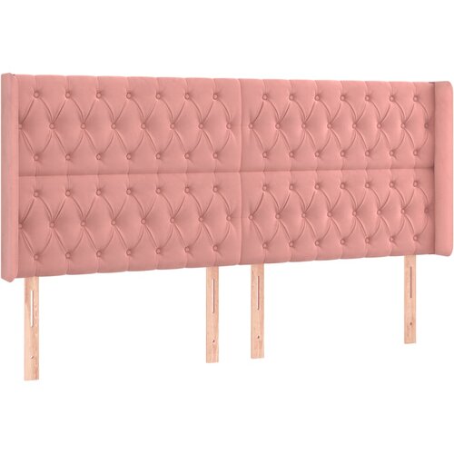  LED uzglavlje ružičasto 203x16x118/128 cm bar&amp;scaron;unasto Slike