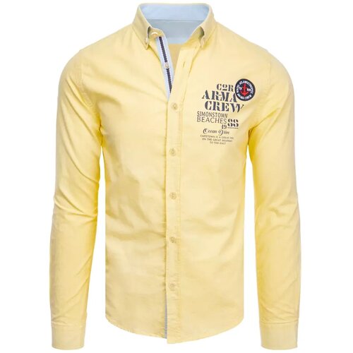 DStreet Men's yellow shirt DX2246 Cene