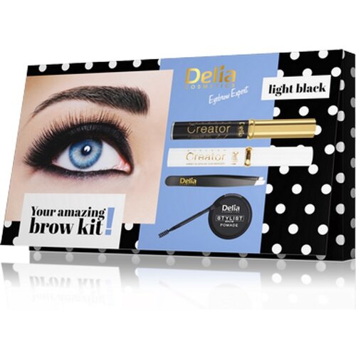 Delia - Ekspert set za obrve - sa blago crnom pomadom Cijene