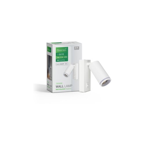  Zidna svjetiljka Green Tech, grlo GU10, IP20, bijela boja Slike