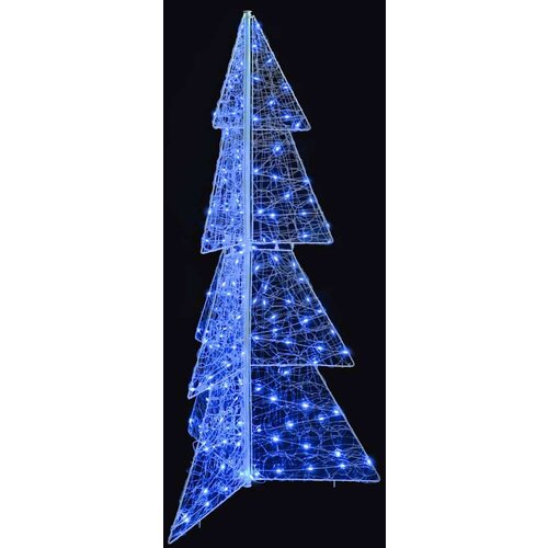 VidaXL Božićno drvce s 160 LED svjetlima Plava 150 cm Akril Slike