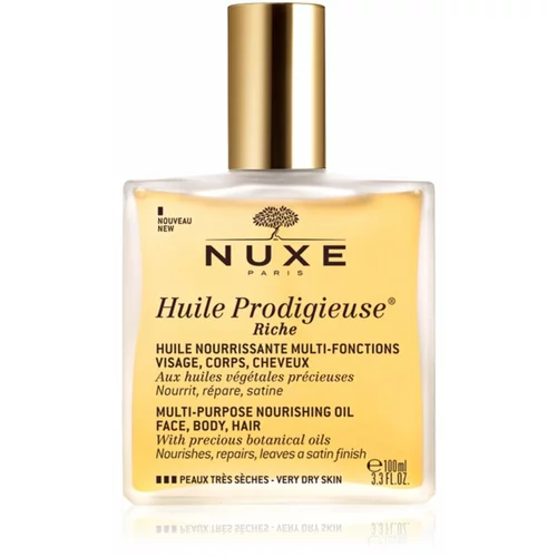 Nuxe huile Prodigieuse® Riche Multi-Purpose Oil suho olje za obraz, telo in lase 100 ml