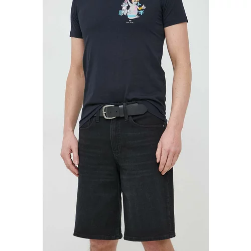 Calvin Klein Traper kratke hlače za muškarce, boja: crna