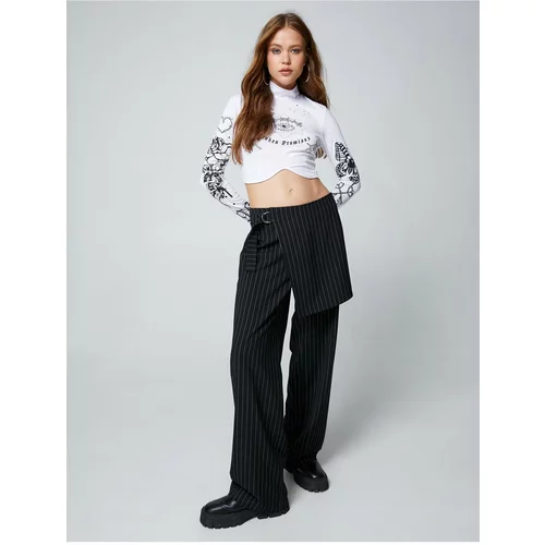 Koton Palazzo Trousers with Half Flap Detailed Pockets