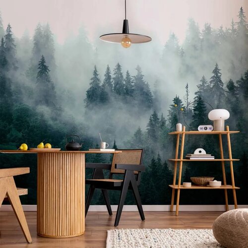  Foto tapeta - Mountain Forest (Dark Green) 200x140 Vodootporna Cene