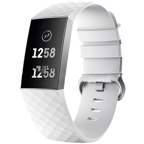 INF beli silikonski pa&scaron;ček  za uro fitbit charge 4/3 - velik, (5000086116) Cene