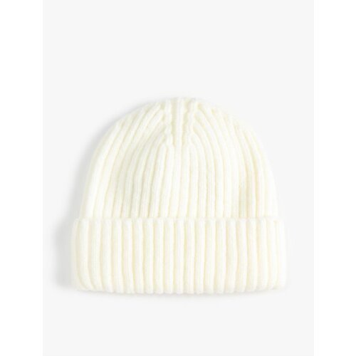 Koton Basic Knit Hat with Textured Fold Detail. Slike