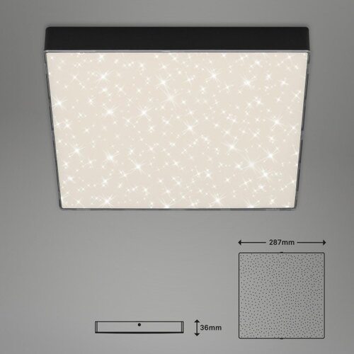 BRILONER 7078-415 - led plafonska svetiljka star sky LED/21W/230V 28x28 cm crna Slike