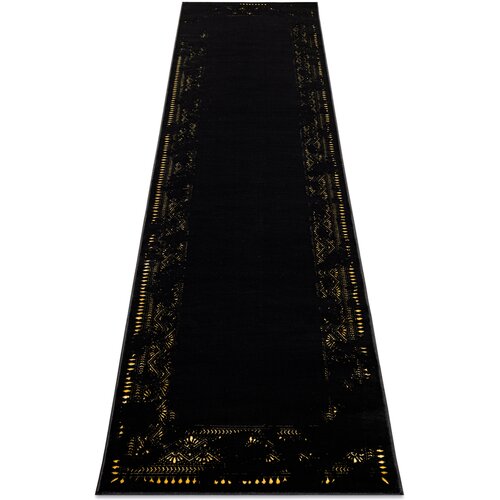 RugsX Preproge Tekač, Tekač GLOSS sodobni 408C 86 Okvir 80x300 cm Črna Cene