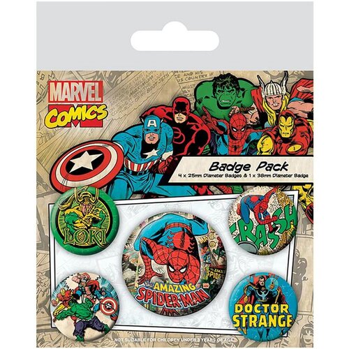 Pyramid Bedževi Marvel Comics Spider-Man - Badge Pack Slike