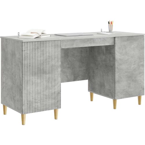  Stol Betonska siva 142,5 x 50 x 75 cm Konstruirano drvo Slike