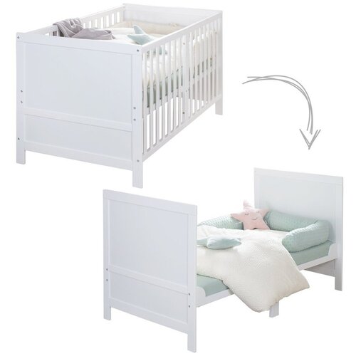 Roba Bela otro&amp;scaron;ka posteljica z nastavljivo vi&amp;scaron;ino 70x140 cm Easy Sleep &amp;ndash; Slike