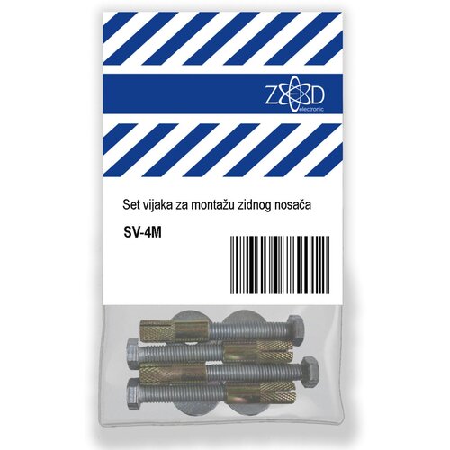 Zed Electronic Set vijaka za montažu zidnog nosača, 4 sarafa u pak. MET. – SV-4M Cijene