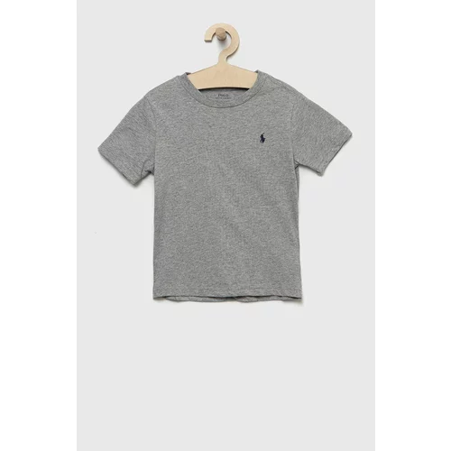 Polo Ralph Lauren Dječja pamučna majica kratkih rukava boja: siva, melanž
