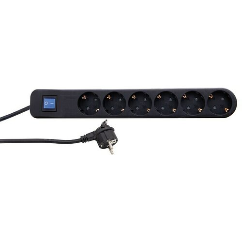 REV Produžni kabel s utičnicama (6-struko, Crno-sive boje, Dužina kabela: 1,4 m, 3.500 W, Prekidač za uključivanje / isključivanje) Slike