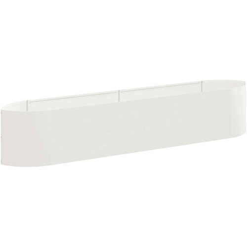 vidaXL Povišeni vrtni krevet Bijela 220 x 40 x 40 cm Čelik - Bijela 220 cm Cene
