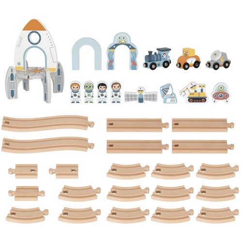 Tooky Toy Drveni set tračnica svemirskog vlaka Tooky igračka Slike