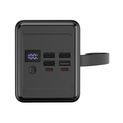 Power bank 70 000 mAh, 20 W PD, 4&amp;times; USB-A + 2&amp;times; USB-C, sa LED svetiljkom i USB-C kablom 1 m Slike