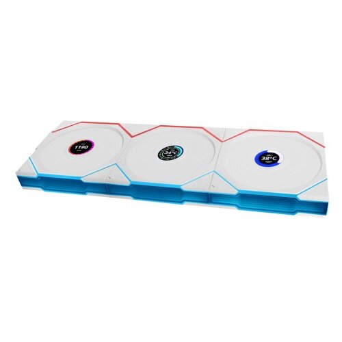 Lian Li Ventilator za ohi&scaron;je UNI FAN TL Wireless LCD 120 Reverse Blade ARGB PWM 120mm, 3 Pack + Kontroler, bel Cene