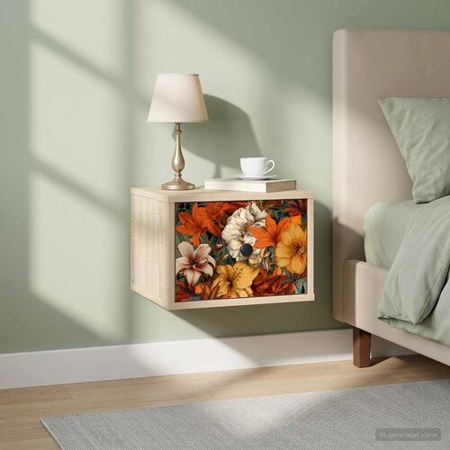  Wall-mounted noćni ormarić GENNEP Hrast sonoma 36 x 33 x 25 cm Cene