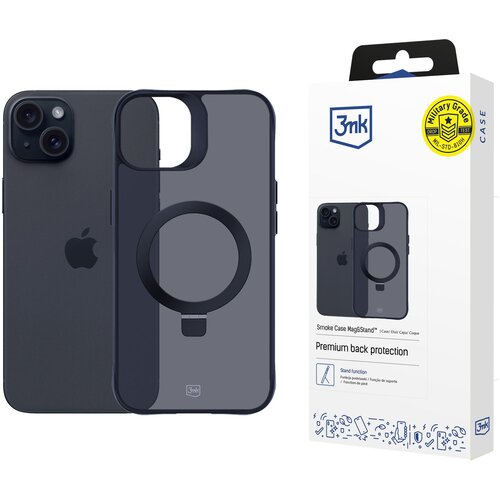 3mk APPLE IPHONE 15 PLUS - SMOKE CASE MAG&amp;amp;STAND, (5000302804) Slike