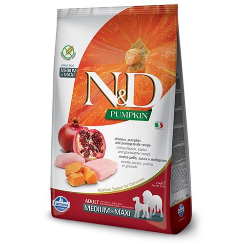 N&amp;amp;d suva hrana za pse pumpkin medium/maxi piletina i nar 2,5kg Slike