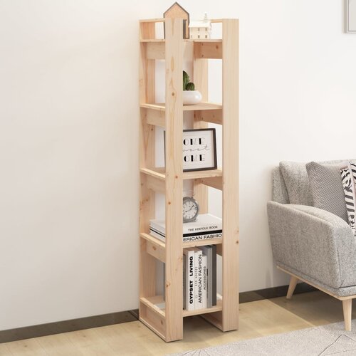 VidaXL knjižna omara/pregrada 41x35x160 cm trdna borovina Slike